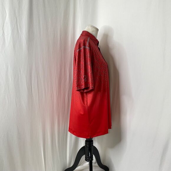 Men’s Large Polo Shirt Iron Joc G & V Red Short Sleeve Athletic - Picture 6 of 14